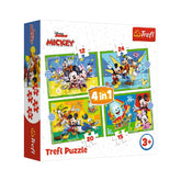 Trefl 4-in-1 Mickey Between Friends Puzzle - 12-24 Pcs | 34616
